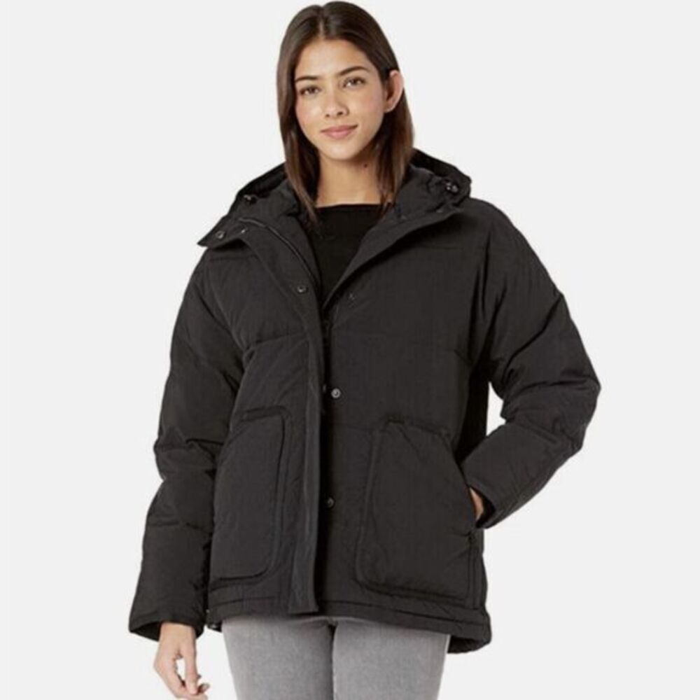 NEW Madewell‎ Holland Quilted Puffer Parka in black,  3X, style ND113